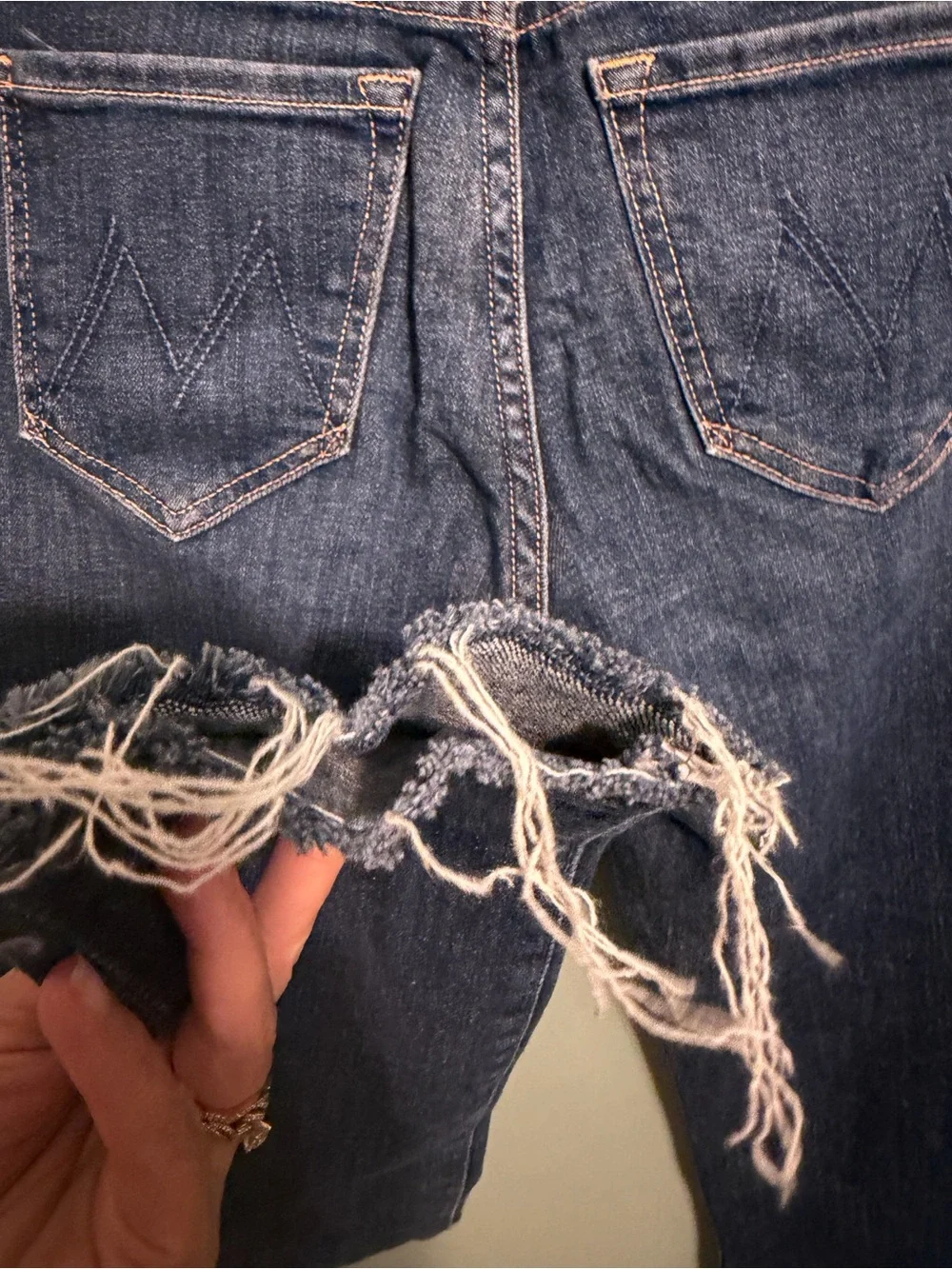 MOTHER The Looker Fray Ankle Skinny Jeans Girl Crush Size 24